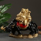 Фигура "Хоттей на буйволе" красное золото 46х22х37см - фото 4700798