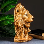 Копилка "Голова льва малая" бронза, 16х25х38см - фото 8436278