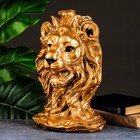 Копилка "Голова льва малая" бронза, 16х25х38см - фото 8436280