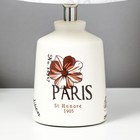 Лампа настольная с абажуром "Париж с цветком" бутыль Е14 40W 20х20х33 см RISALUX - Фото 5
