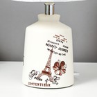 Лампа настольная с абажуром "Париж с цветком" бутыль Е14 40W 20х20х33 см RISALUX - Фото 7