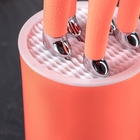 Набор кухонных ножей на подставке «Лаура», лезвие: 8,5 см, 12,5 см, 19,5 см, 20 см, 20 см, цвет оранжевый  (артикул 3840068)  большой выбор товаров оптом и в розницу по низким ценам с доставкой