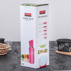 Набор кухонных ножей на подставке «Лаура», лезвие: 8,5 см, 12,5 см, 19,5 см, 20 см, 20 см, цвет оранжевый  (артикул 3840068)  большой выбор товаров оптом и в розницу по низким ценам с доставкой