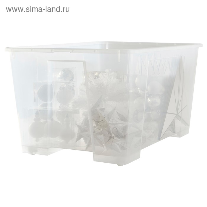 Контейнер САМЛА, 78x56x43 см, 130 л, прозрачный - Фото 1