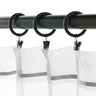 Набор колец СИРЛИГ с зажимом и крючком, 10 шт, черный - Фото 3