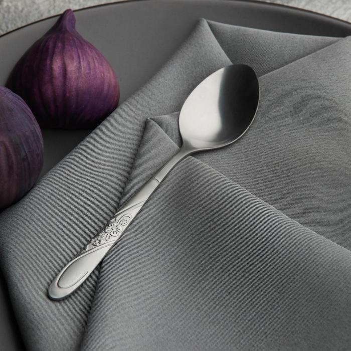 Набор ложек чайных Доляна «Антураж», длина 15 см, 6 шт., нержавеющая сталь, серебристый - Фото 1