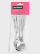 Набор ложек чайных Доляна «Антураж», длина 15 см, 6 шт., нержавеющая сталь, серебристый - Фото 4