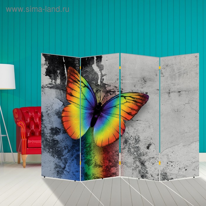 Ширма "Бабочка. декор 2", двухсторонняя, 200 х 160 см - Фото 1