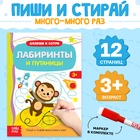 Книга с маркером «Напиши и сотри. Лабиринты и путаницы», 12 стр., многоразовая - Фото 1