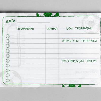 Дневник тренировок «Футбол», 48 листов, 15.3×12.4 см