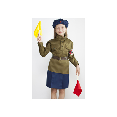 Военный костюм "Регулировщица", 3-5 лет, рост 104-116 см