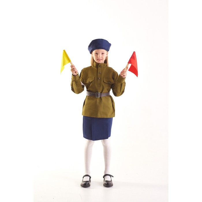 Военный костюм «Регулировщица», 5-7 лет, рост 122-134 см - Фото 1
