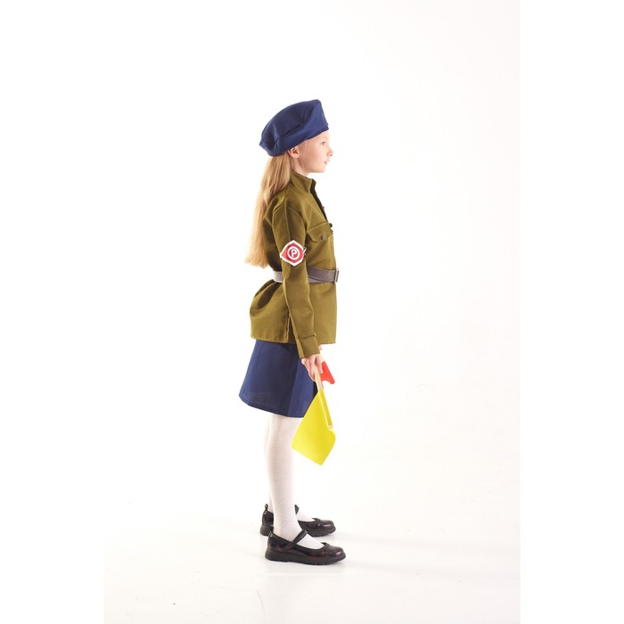 Военный костюм «Регулировщица», 5-7 лет, рост 122-134 см - фото 1884895933