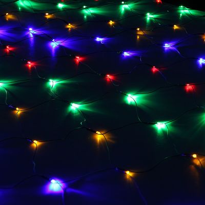 УЦЕНКА Гирлянда «Сеть», d=1.8 м, с кольцом, на ёлку, IP20, 224 LED, 220 В, 8 режимов, тёмная нить, свечение мульти