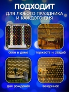 УЦЕНКА Гирлянда «Сеть» 2×2 м, IP20, 224 LED, 220 В, 8 режимов, тёмная нить, свечение синее - Фото 5