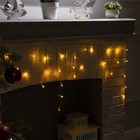 УЦЕНКА Гирлянда «Бахрома» 1.8 × 0.5 м, IP20, прозрачная нить, 48 LED, свечение жёлтое, 8 режимов, 220 В - Фото 2