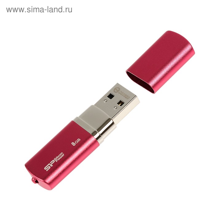 УЦЕНКА Флешка Silicon Power Luxmini 720, 8 Гб, USB2.0, чт до 25 Мб/с, зап до 15 Мб/с, персик - Фото 1