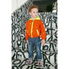 Ветровка для мальчика MINAKU "Мишка", рост 116-122 см, цвет оранжевый - Фото 1