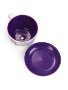 Декоративный горшок для цветов «Эмма», 1.5 л, 19×15×10 см, керамика, с поддоном, белый, сиреневый - Фото 5