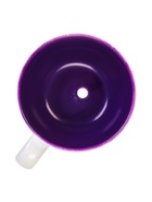 Декоративный горшок для цветов «Эмма», 1.5 л, 19×15×10 см, керамика, с поддоном, белый, сиреневый - Фото 6