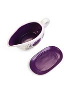 Горшок для цветов в форме кувшина «Агнес: лаванда» керамический, с поддоном, 1.1 л, 25×11×11 см, бело-фиолетовый - Фото 4