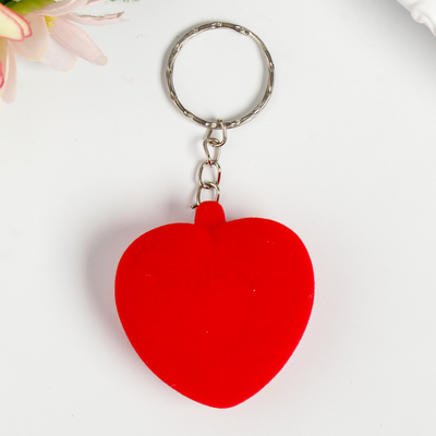 Брелок для ключей на кольце «Сердце», бархатный, пищит, 4.5×4.5×2.5 см