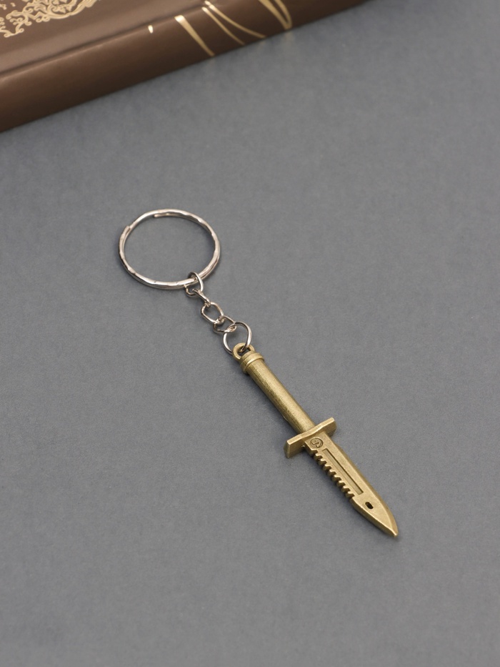Металлический брелок для ключей на кольце «Штык», 6×1.2 см - Фото 1