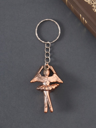 Брелок пластик под металл "Балерина-ангел" 4,5х3х1 см