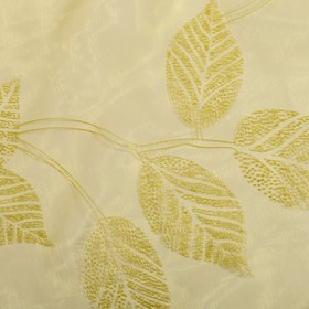 

Штора органза Leaves 300х280 см, цвет зелёный, на шторной ленте, 100% полиэстер