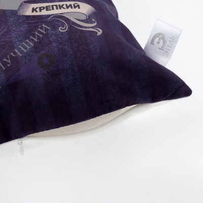 Подушка декоративная Этель «Настоящему мужчине», 40×40 см, велюр