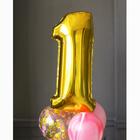 Фонтан из шаров «1 годик», для девочки, латекс, фольга, набор 10 шт. - Фото 3