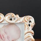 Фоторамка пластик 10х15 см "Пушистые листья" белая состаренная 20х15,5 см - Фото 4