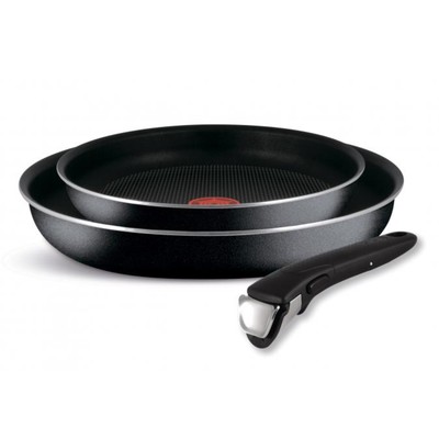 Набор посуды Tefal Ingenio BLACK 5, сковороды 22/26 см, съёмная ручка