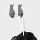 Крючок на липучке SAVANNA «Кошка», 2 шт, металлический - фото 8655640