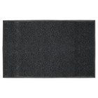 Коврик придверный влаговпитывающий, ребристый, «Комфорт», 90×150 см, цвет чёрный - фото 8766135