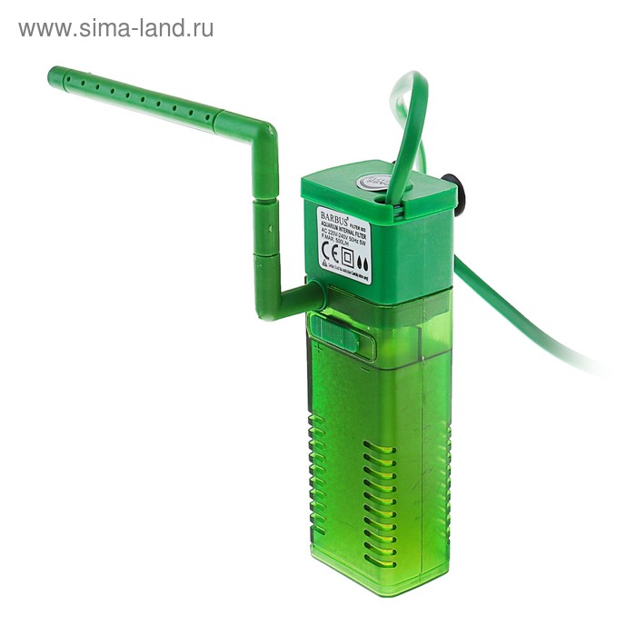 Фильтр BARBUS FILTER 003 внутренний с аэратором и флейтой, (500 L/H) 5W, для акв. 30-70 л - Фото 1