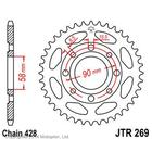 Звезда задняя, ведомая JTR269 стальная, цепь 428, 46 зубьев 4138568 - фото 305414736