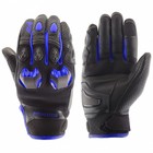 Перчатки кожаные Stinger, размер M, синие - фото 298127361