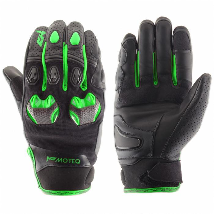 Перчатки кожаные Stinger, размер L, флуоресцентно-зелёные - фото 1908429438