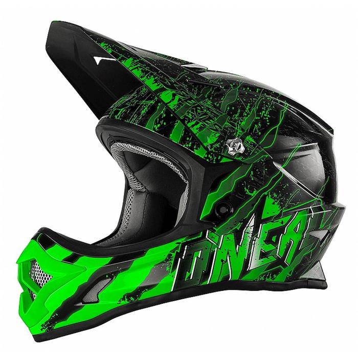 Шлем кроссовый 3Series MERCURY чёрно-зеленый, XL - Фото 1