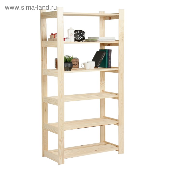 Стеллаж деревянный "Алеф-3", 84×37,5×159см, 6 полок - Фото 1