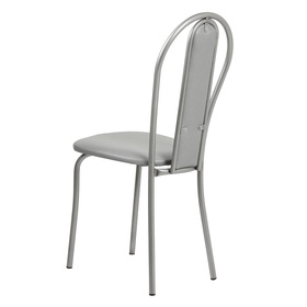 Стул для кухни «Клик Мебель. Венский Мягкий», искусственная кожа, цвет серебристый металлик/металлик