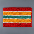 Коврик «Букли полосатые», 40×60 см, цвет жёлто-красный - Фото 2