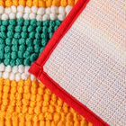 Коврик «Букли полосатые», 40×60 см, цвет жёлто-красный - Фото 3