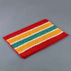 Коврик «Букли полосатые», 40×60 см, цвет жёлто-красный - Фото 4