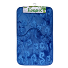 Набор ковриков для ванной и туалета «Грация», 2 шт, 40×50, 50×80 см, цвет синий - Фото 7
