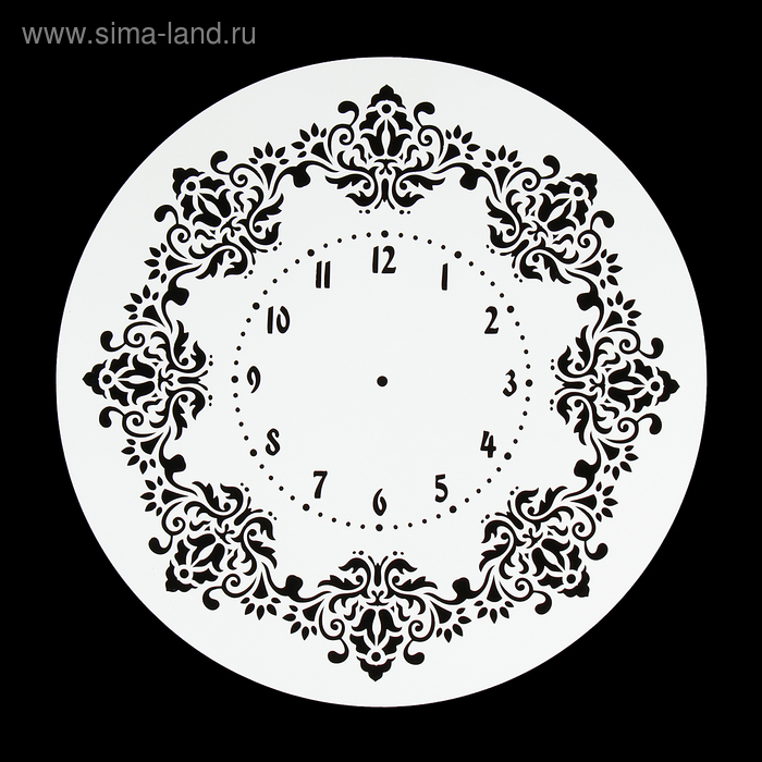 Трафарет пластик "Винтажные часы" d=25 см - Фото 1