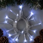 УЦЕНКА Гирлянда «Нить» 2 м, IP20, прозрачная нить, 20 LED, свечение белое, 2 режима, от батареек 3хAA - Фото 4