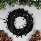 УЦЕНКА Гирлянда «Нить», 20 м, IP20, 200 LED, 220 В, 8 режимов, тёмная нить, свечение синее - Фото 2
