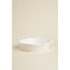Форма для выпечки из жаропрочной керамики Доляна «Бруно», 2,2 л, 28,8×25,6×6 см, цвет белый
